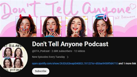 poki podcast|don't tell anyone with pokimane .